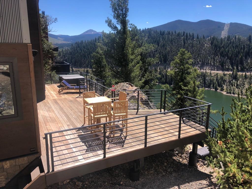 Covered Deck with Mountain View