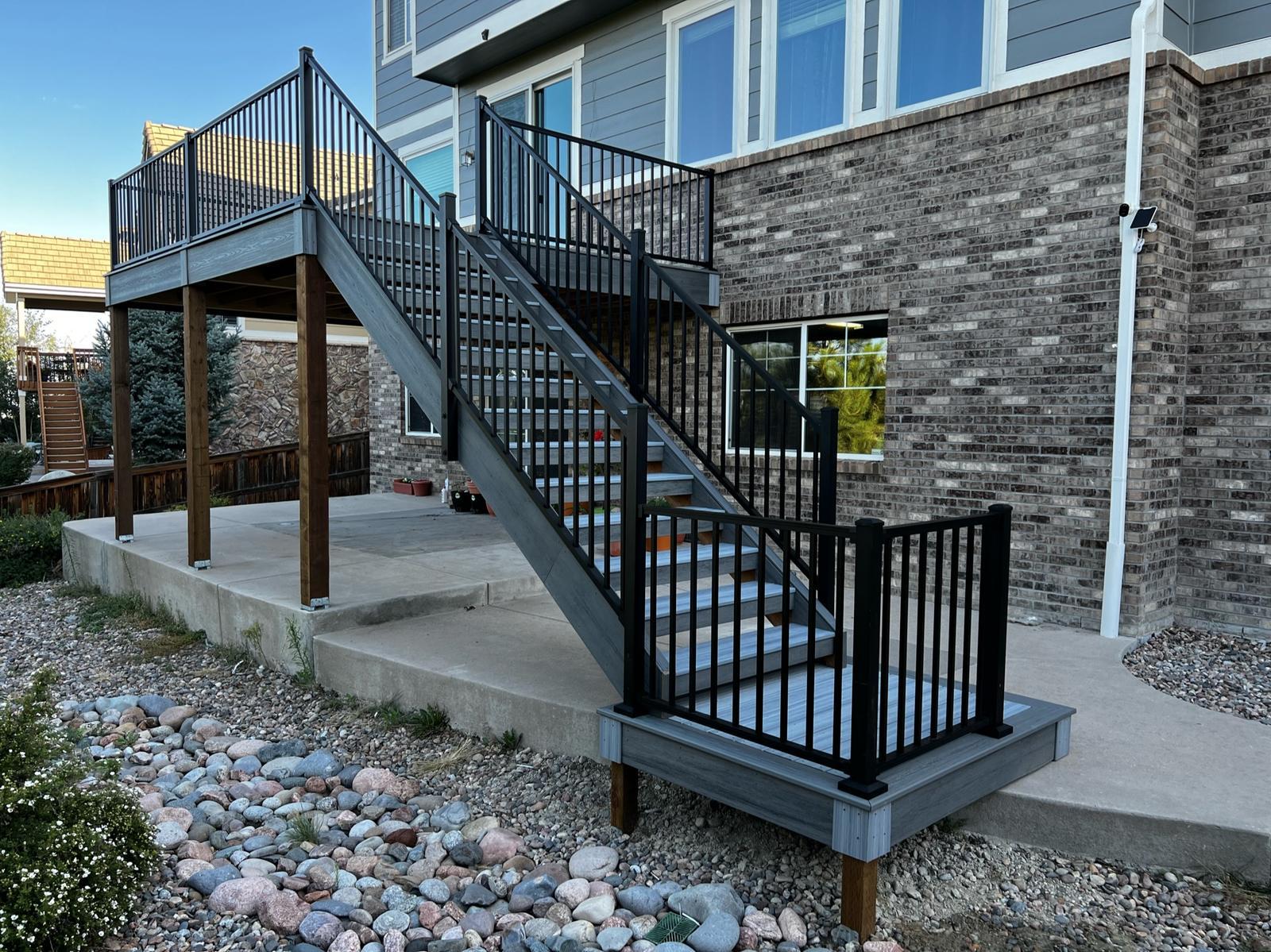 Elevated Deck with Side Staircase