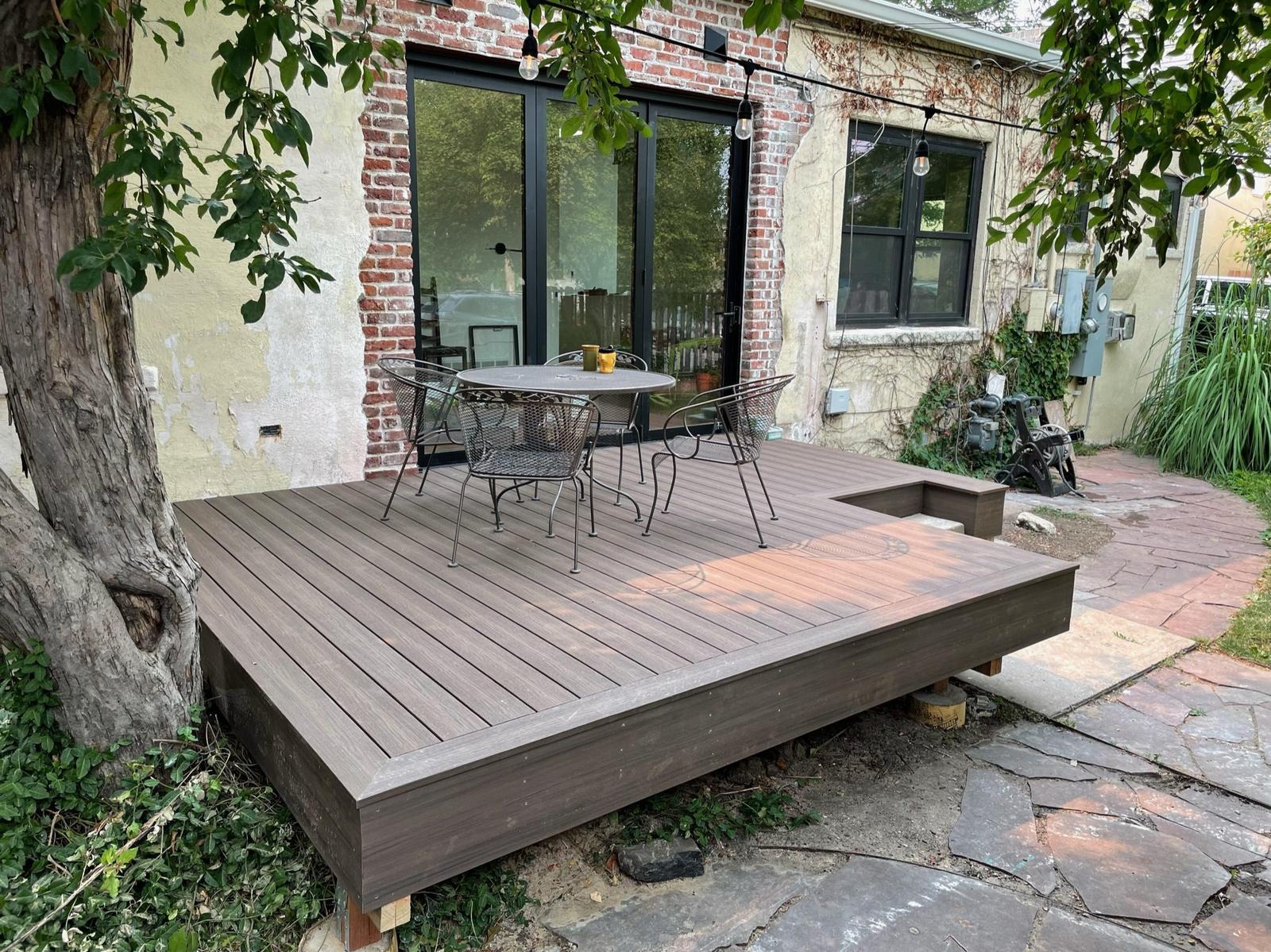Ground-Level Composite Patio Deck