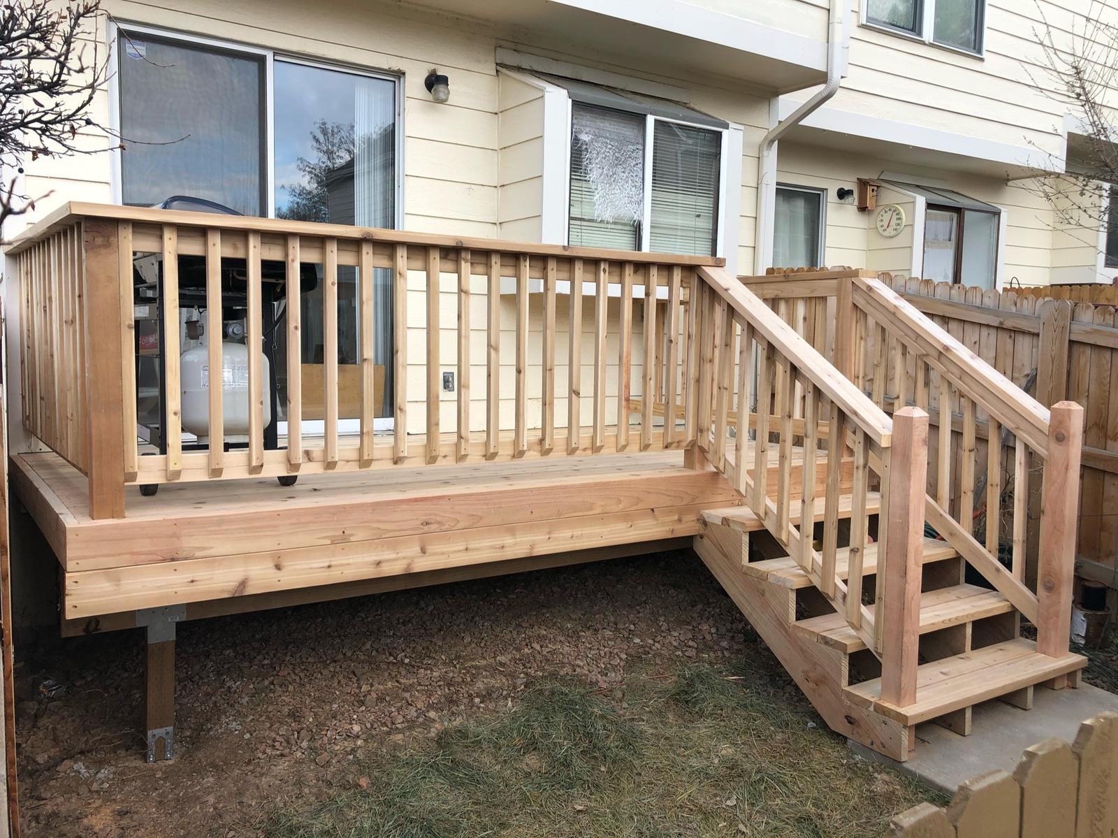 Cedar Deck & Stairs
