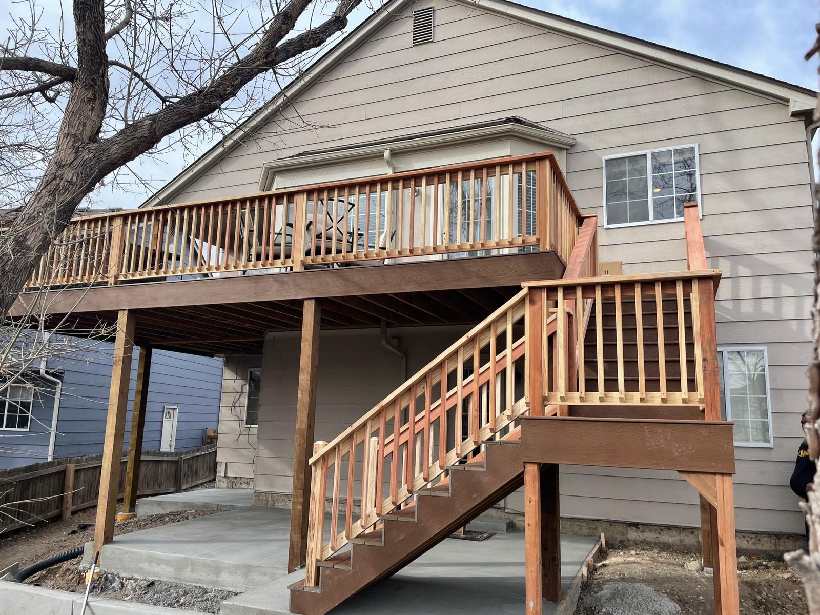 Cedar Second-Story Deck