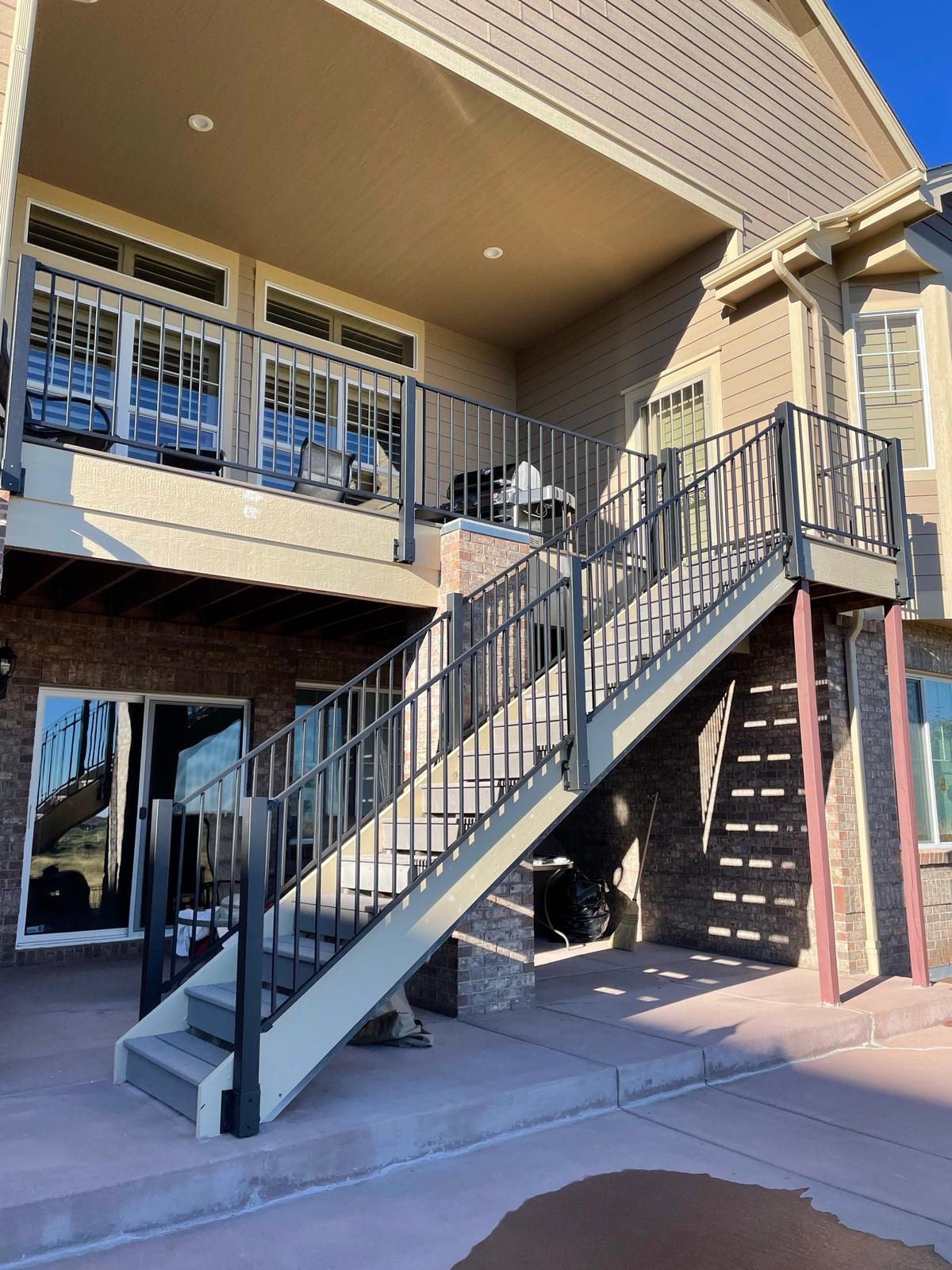 Staircase to Covered Upper Deck