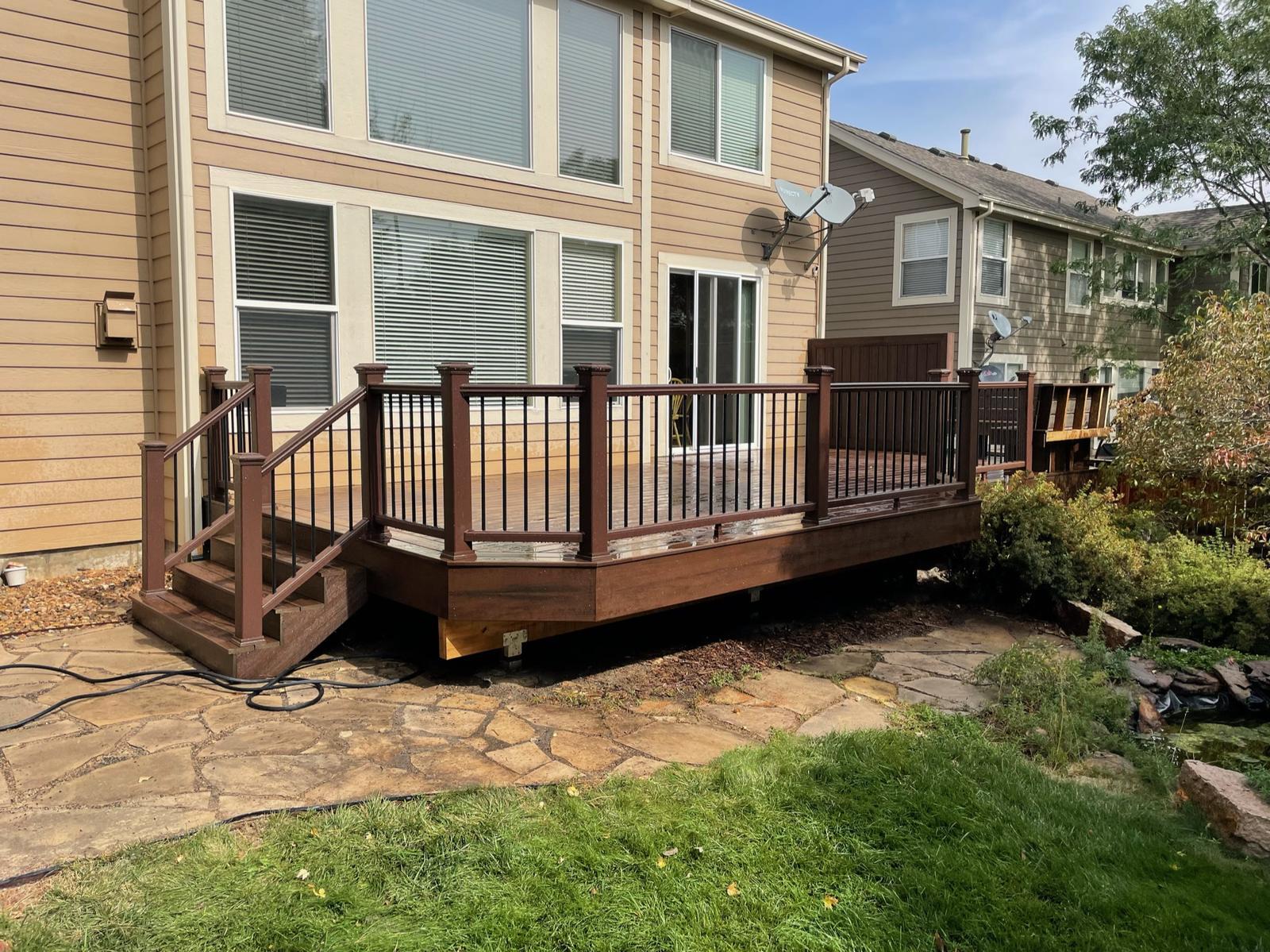 Composite Deck over Flagstone Patio
