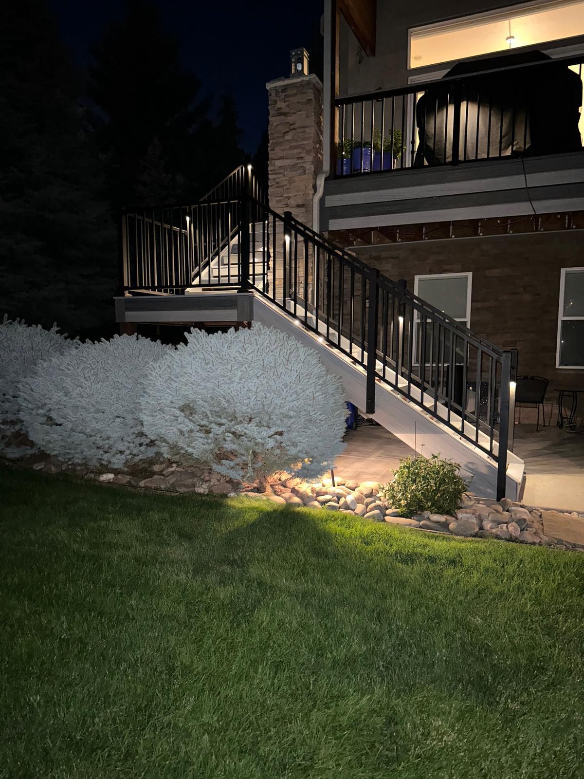 Night-Lit Deck Stairs