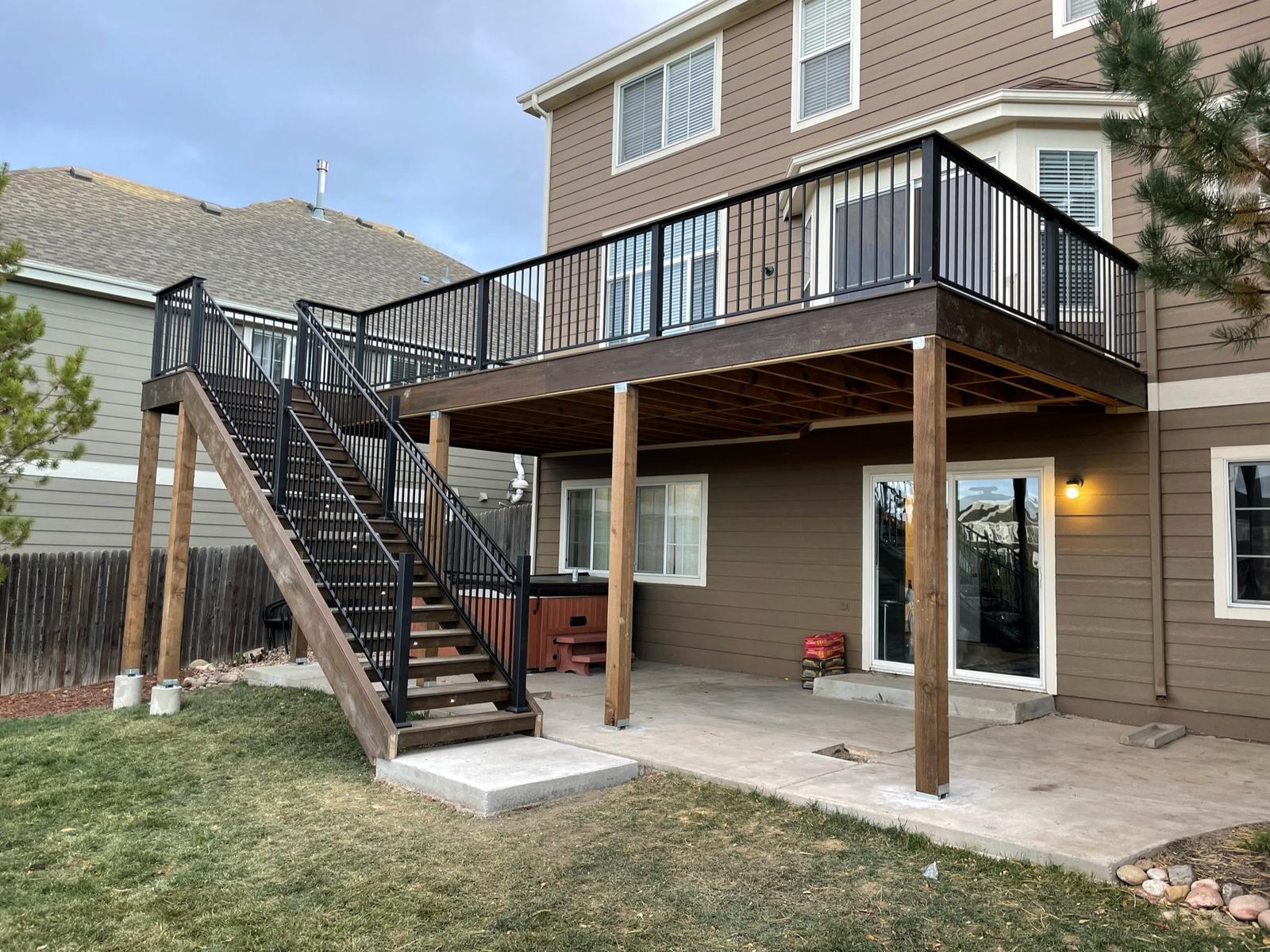 Second-Story Deck Overlooking Open Space